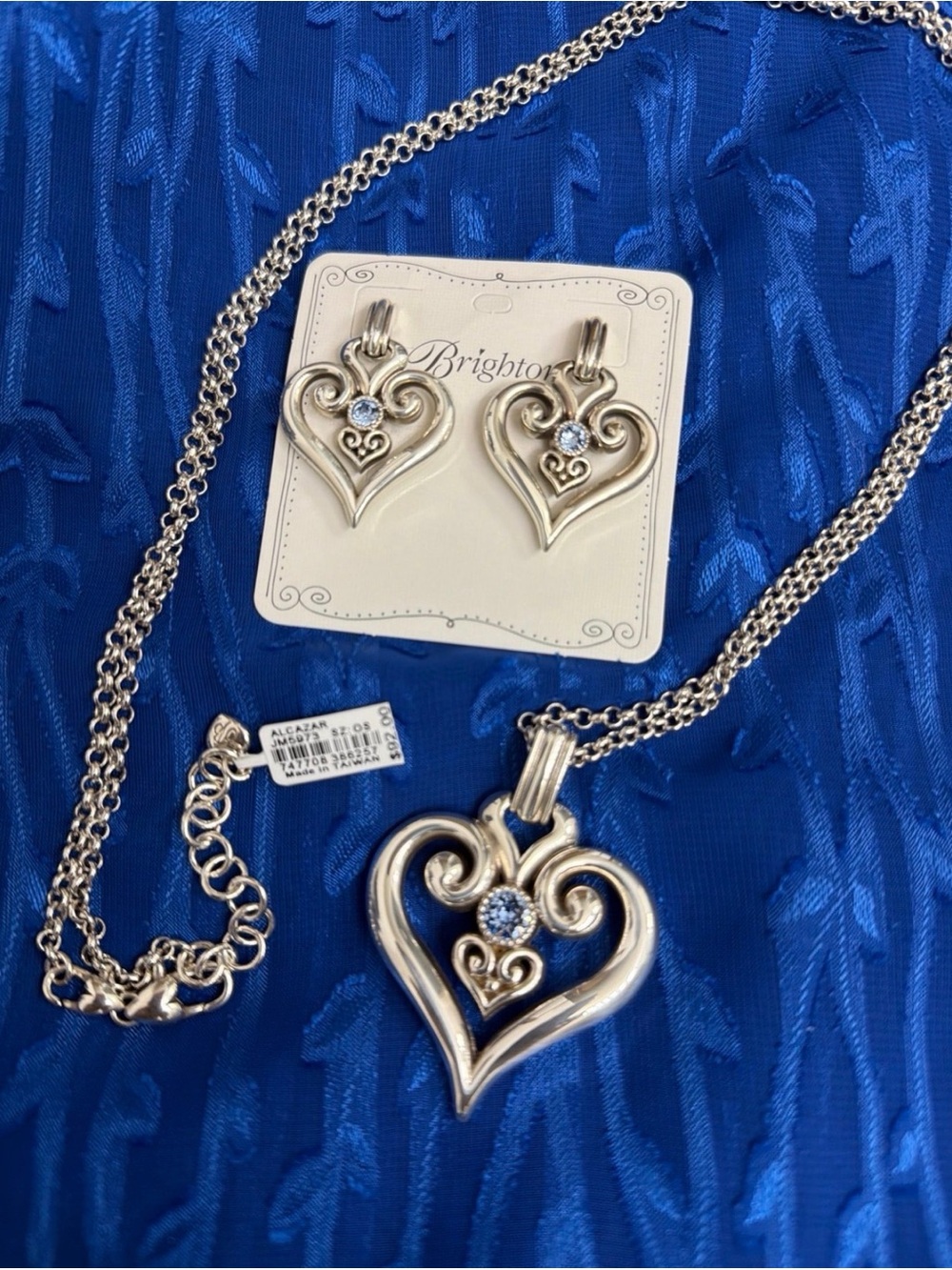 Brighton Alcazar Heart Glint Convertible Necklace & Earring Set (NWT)